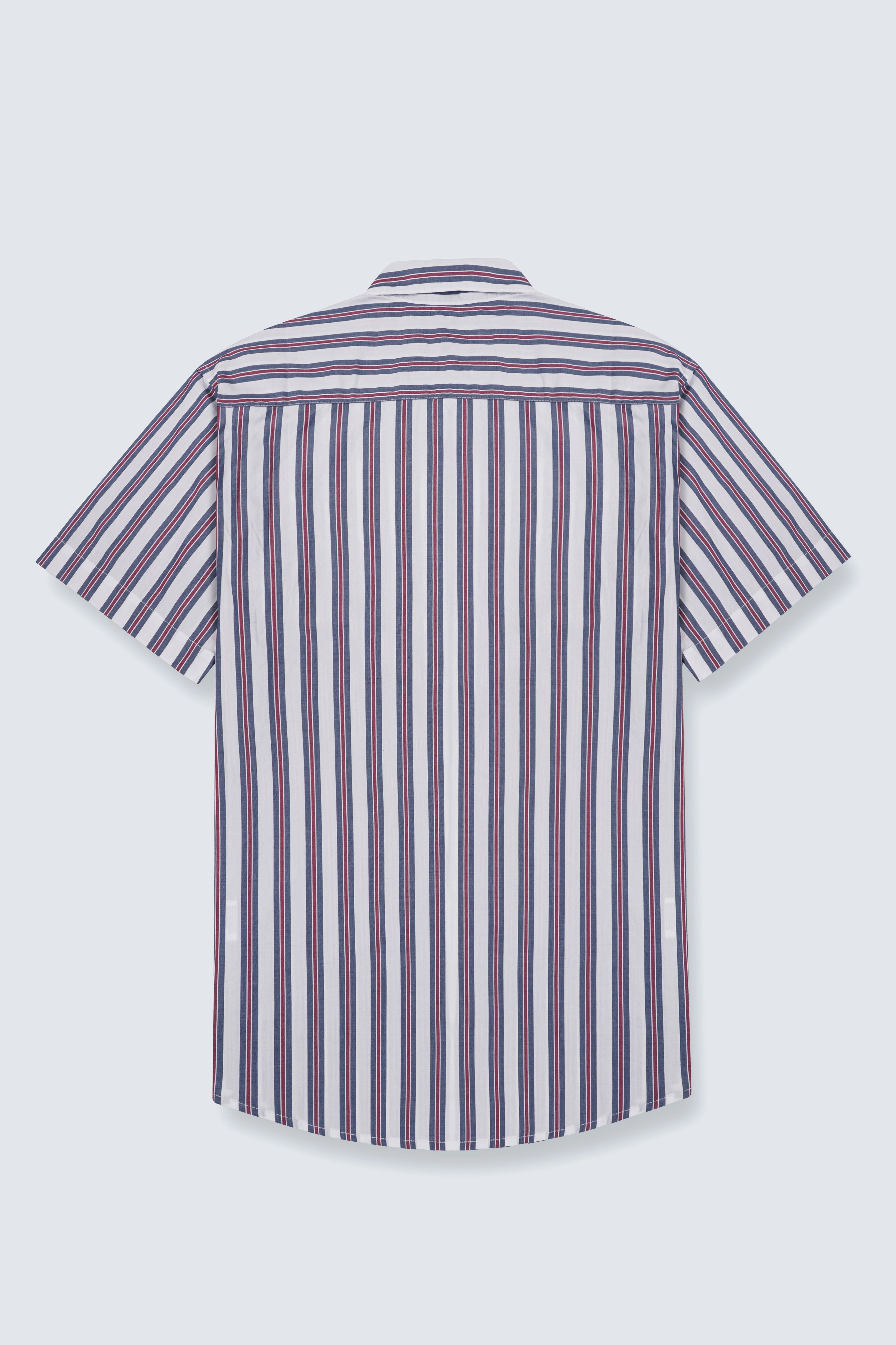 Vivid Stripe Half Sleeve Shirt | Summer Cotton – The Klor