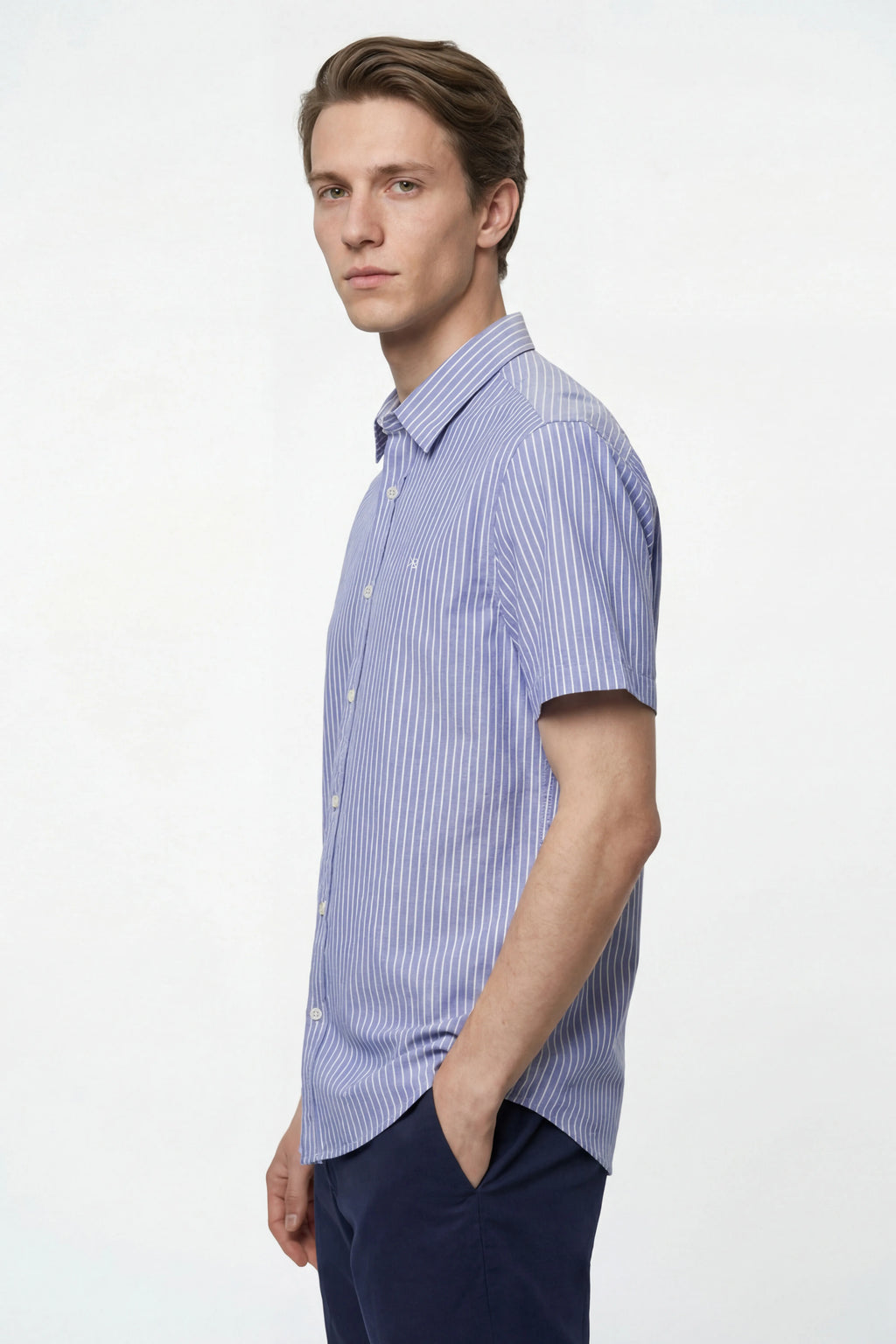 Coastal Stripe Half Sleeve Shirt | Premium Cotton – The Klor