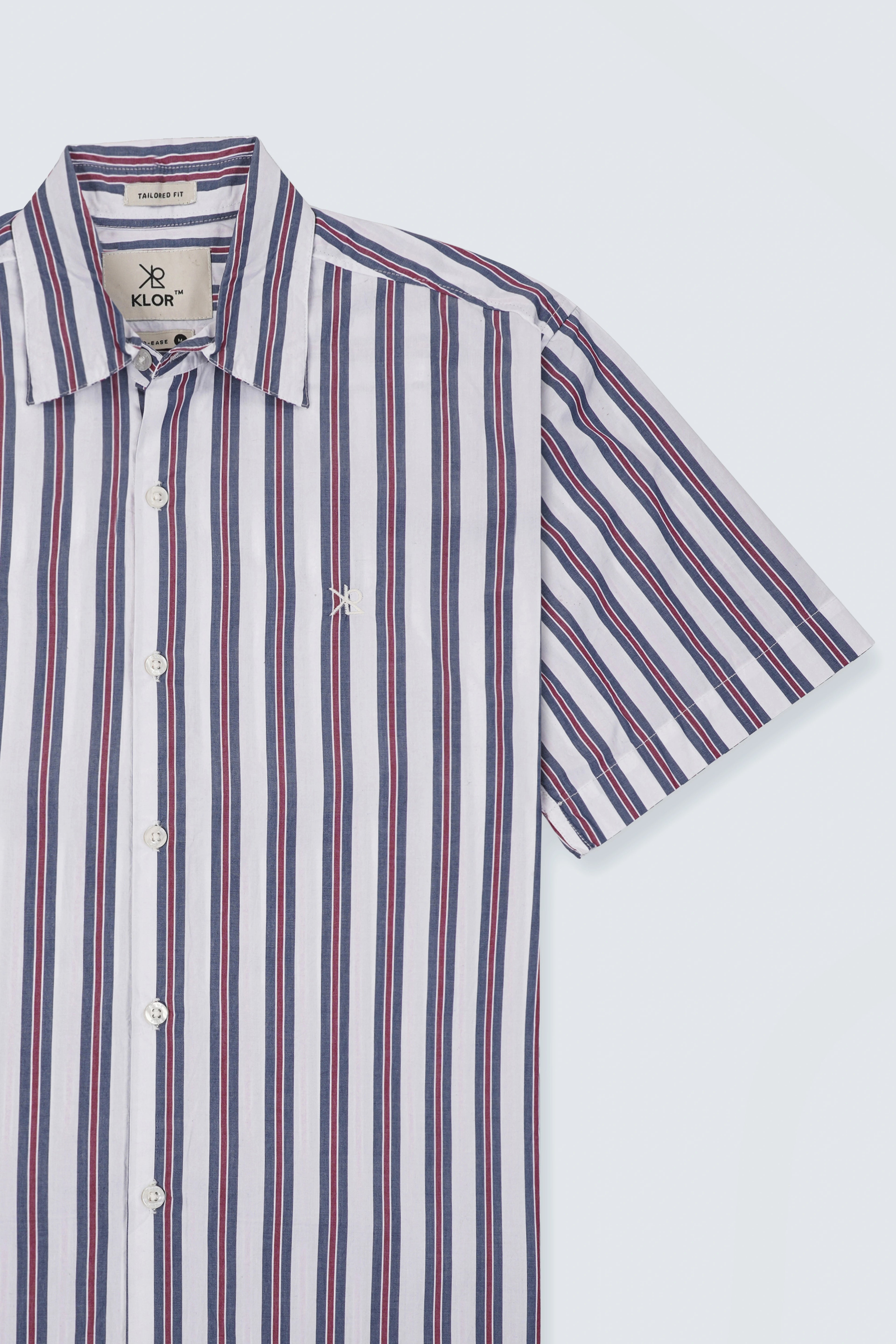 Vivid Stripe Half Sleeve Shirt | Summer Cotton – The Klor