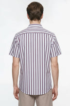 Vivid Stripe Half Sleeve Shirt | Summer Cotton – The Klor