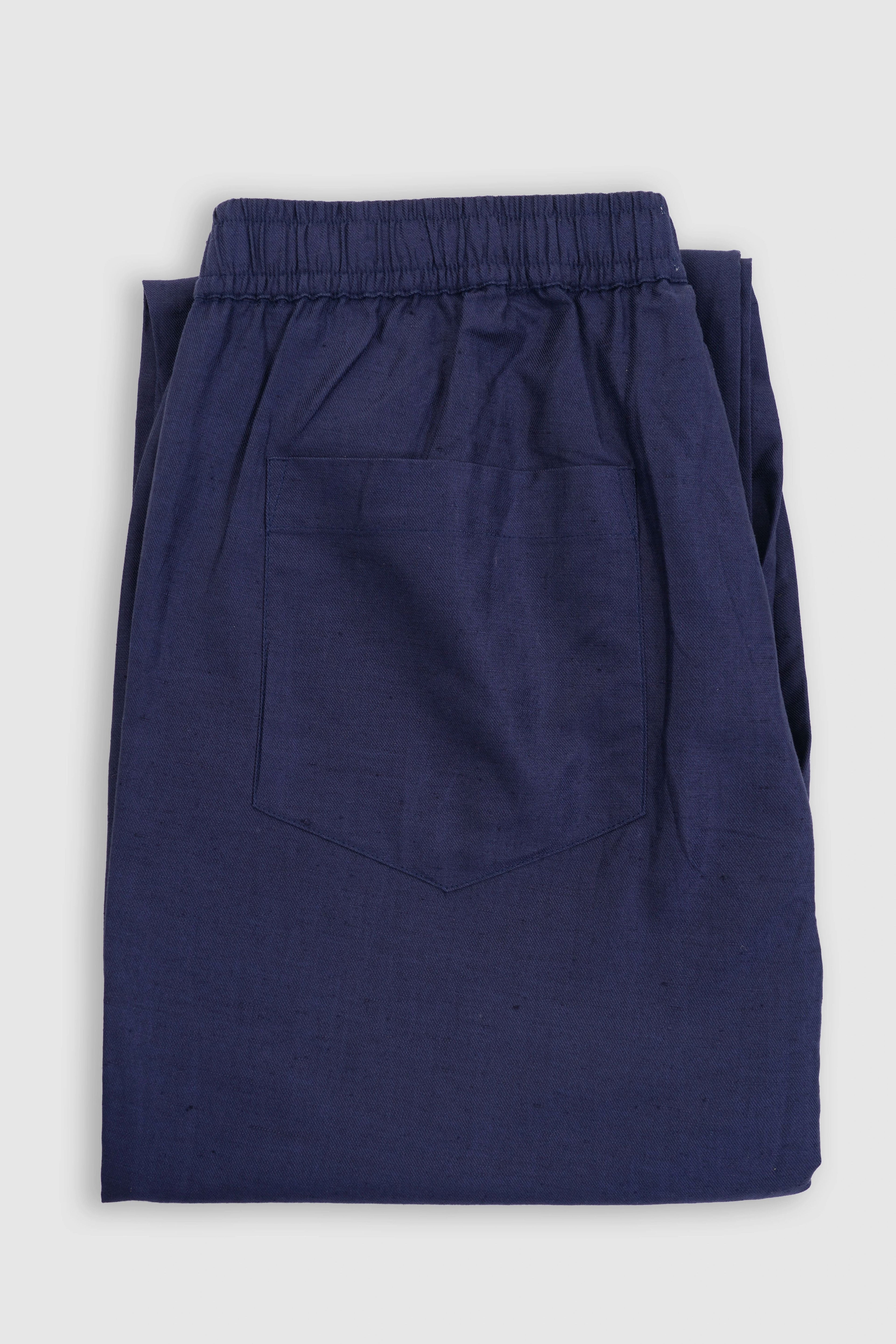 100 % Washed Linen Easy Pants