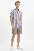 Vivid Stripe Half Sleeve Shirt | Summer Cotton – The Klor